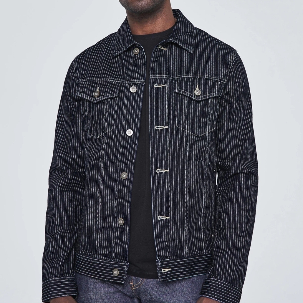 Ag Adriano Goldschmied Navy Striped Jacket